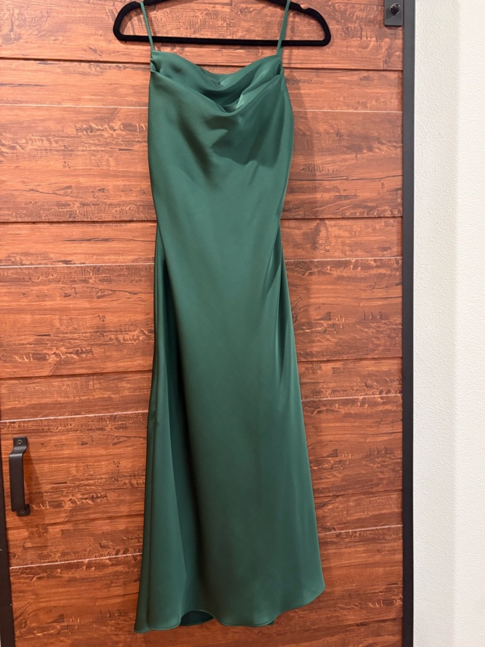 Emerald Green Satin Slip Dress